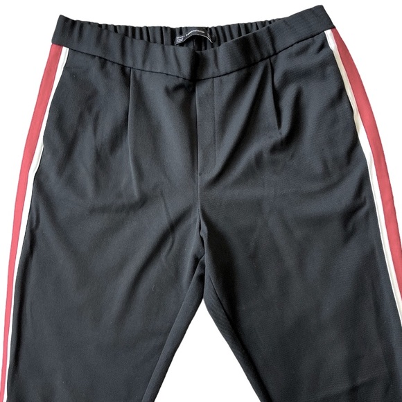 Zara Trousers w Elastic Waist, Side Stripes, & Pockets - Picture 7 of 14